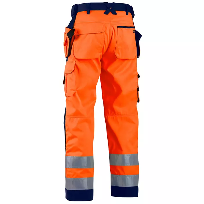 Blåkläder softshell craftsman trousers, Hi-vis Orange/Marine, large image number 1