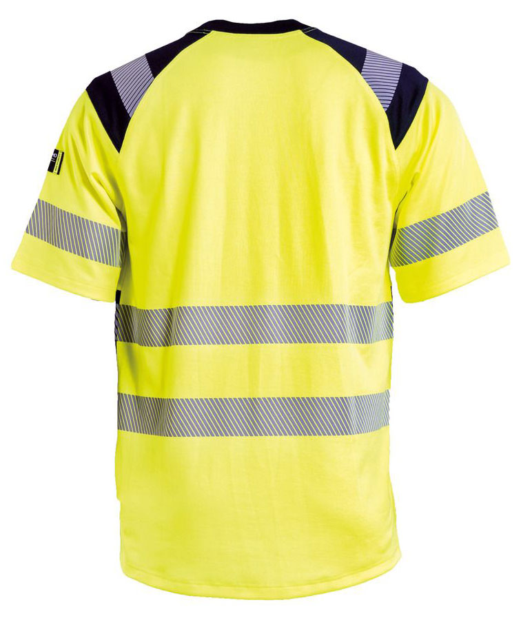 Tranemo T-shirt, Hi-Vis gul/marine