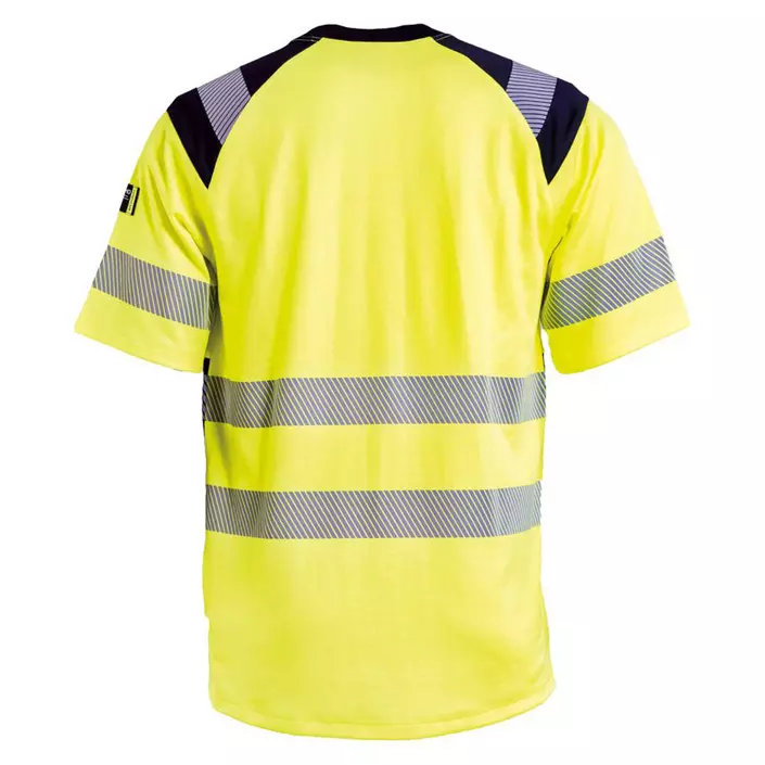 Tranemo T-shirt, Varsel yellow/marinblå, large image number 1