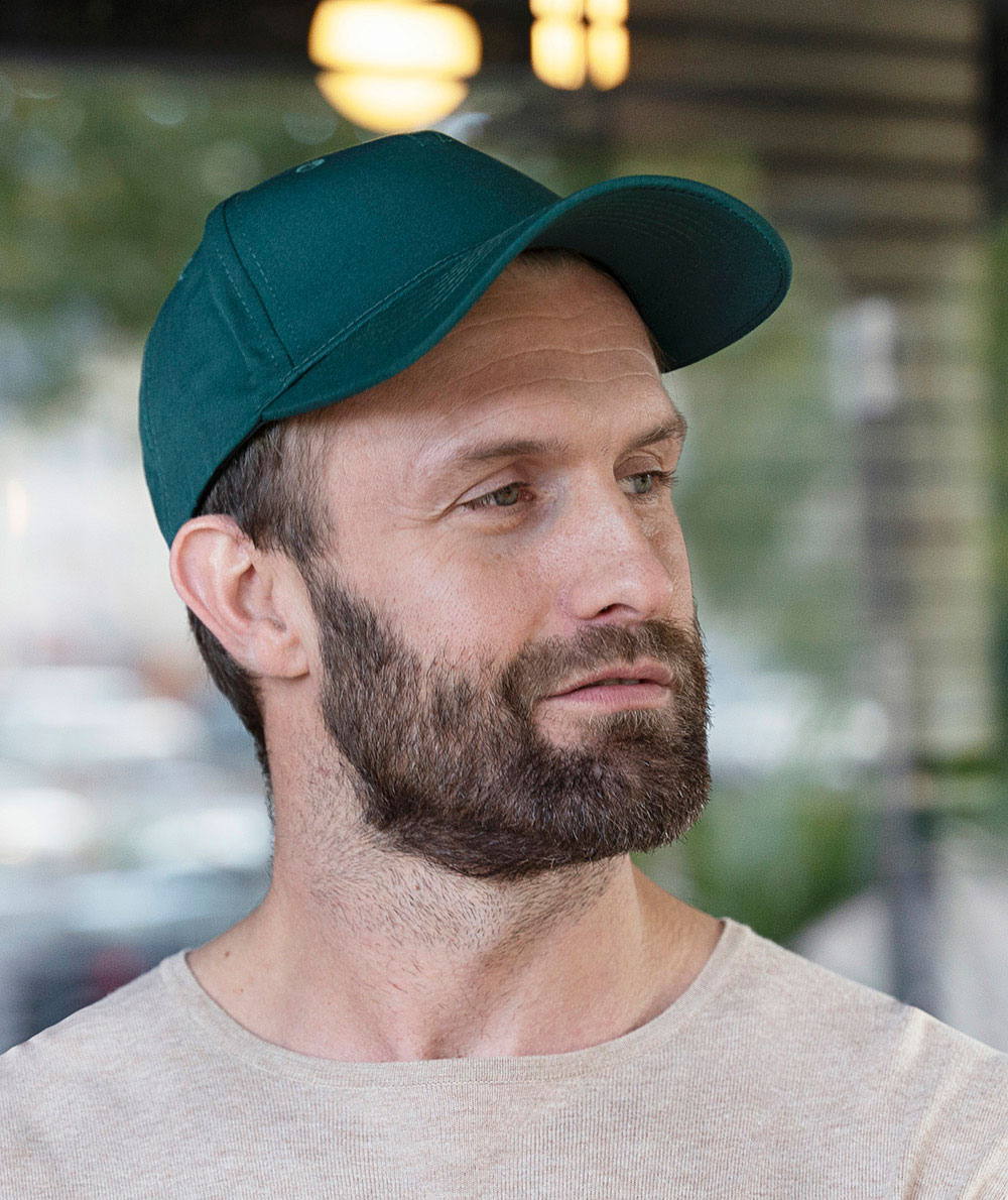 Karlowsky 5 panel stretch cap, Pine green