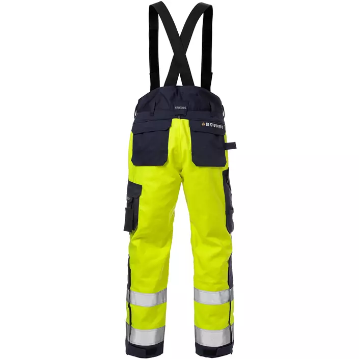 Fristads Flame winter work trousers 2588, Hi-vis Yellow/Marine, large image number 1