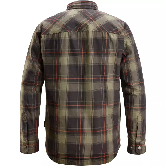 Snickers AllroundWork flannel skjortejakke 8522, Khaki Green/Black, large image number 2
