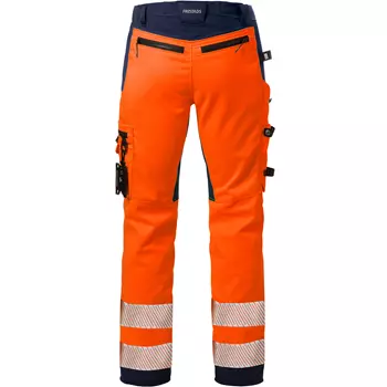 Fristads craftsman trousers 2707 PLU, Hi-vis Orange/Marine