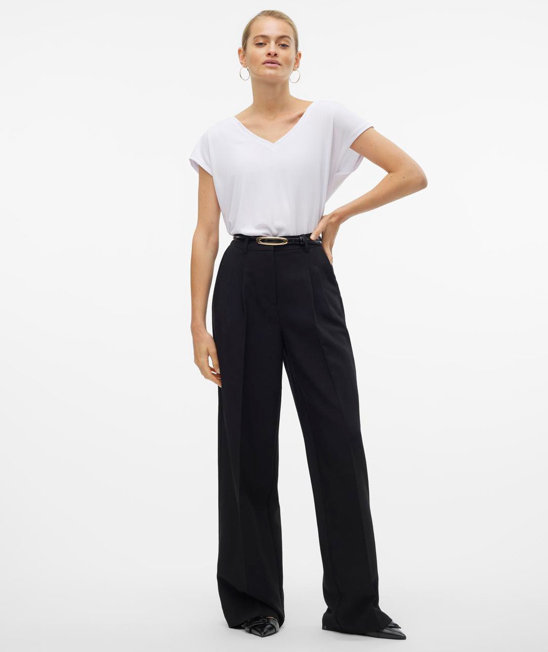 Vero Moda VMFILLI Damen T-shirt, Bright White, Bright White, large image number 5