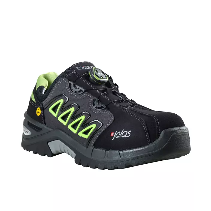 Jalas 9538 Exalter Easyroll safety sandals S1P, Black/Green, large image number 2