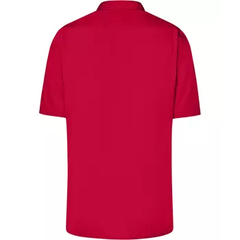 James & Nicholson modern fit kortärmad skjorta, Röd