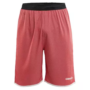 Craft Progress vändbar Basket shorts, Bright red/white