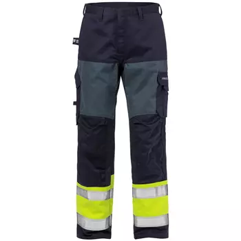 Fristads Flame work trousers 2587, Hi-Vis yellow/marine