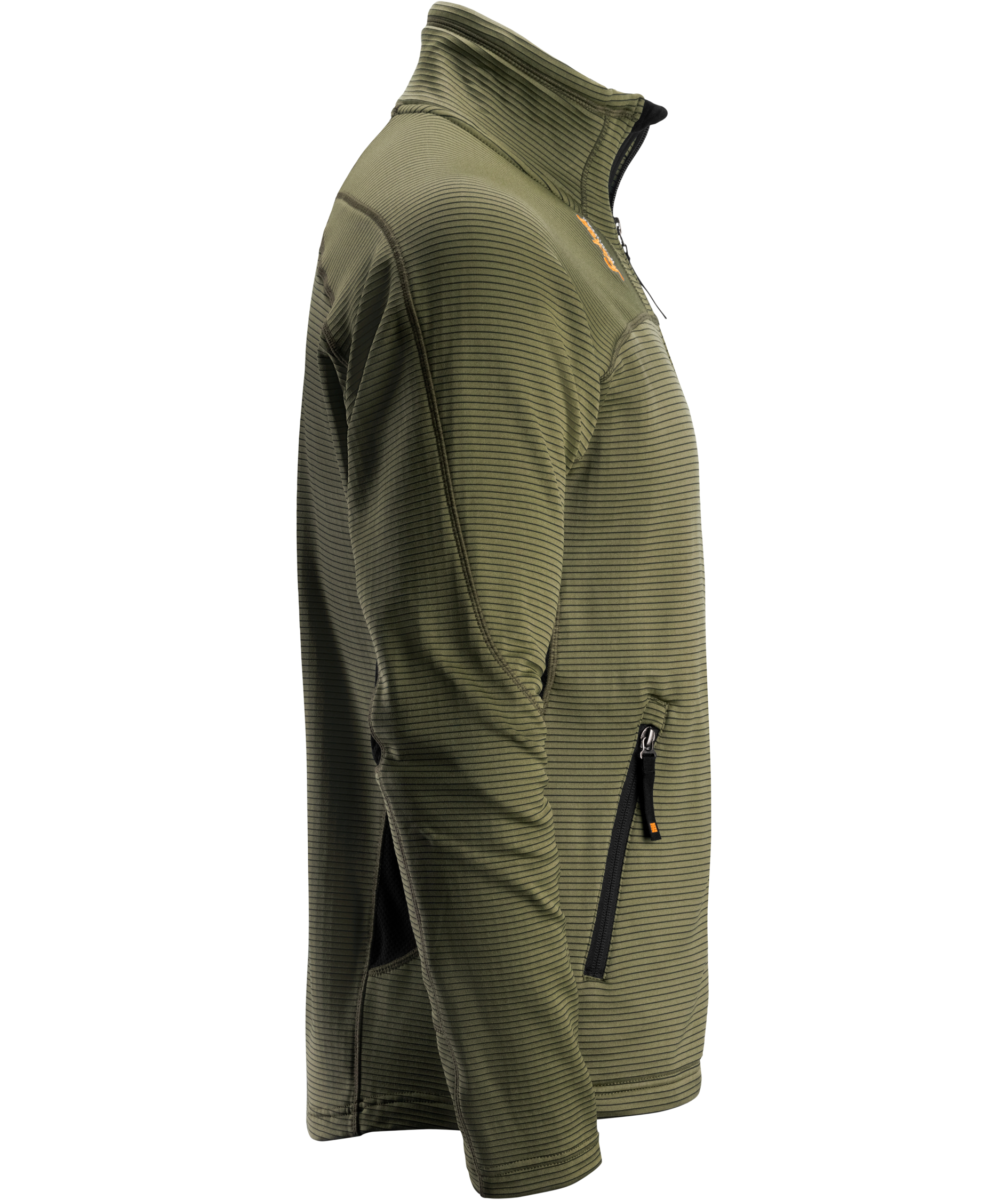 Snickers Body Mapping microfleece midlayer cardigan 9438, Khaki Green/Black, large image number 2