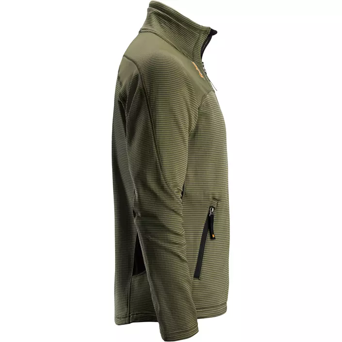 Snickers Body Mapping microfleece midlayer cardigan 9438, Khaki Green/Black, large image number 2