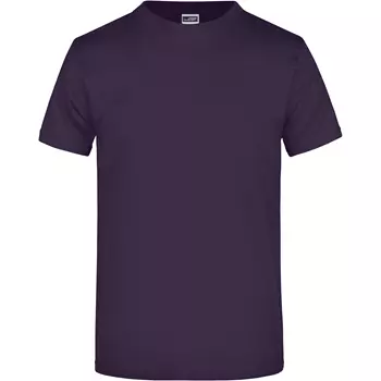 James & Nicholson T-shirt Round-T Heavy, Aubergine