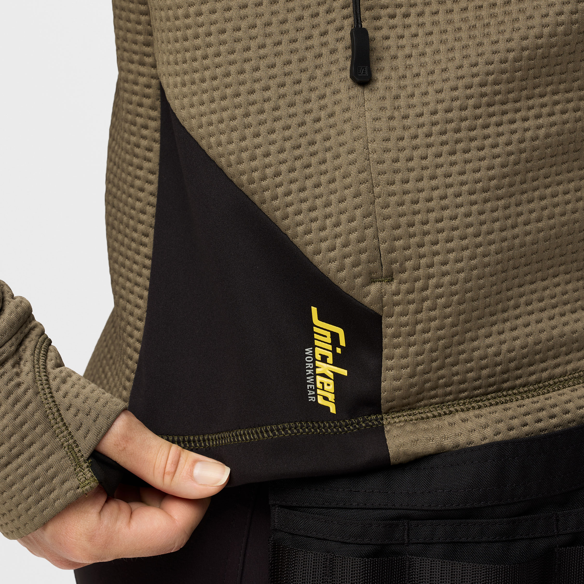 Snickers FlexiWork dame cardigan 8407, Khaki Green/Black, large image number 8