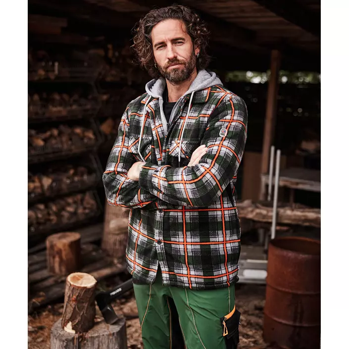 Terrax skjortjacka, Forest Green/Orange, large image number 1
