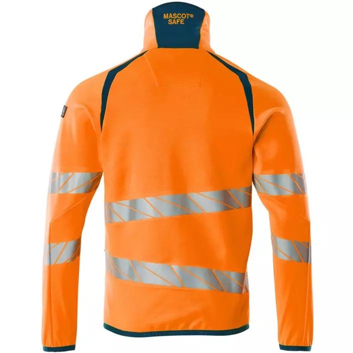 Mascot Accelerate Safe fleece jacket, Hi-Vis Orange/Dark Petroleum, large image number 1