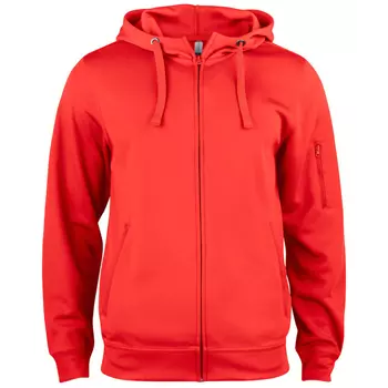 Clique Basis Active Kapuzensweatshirt mit Reißverschluss, Rot