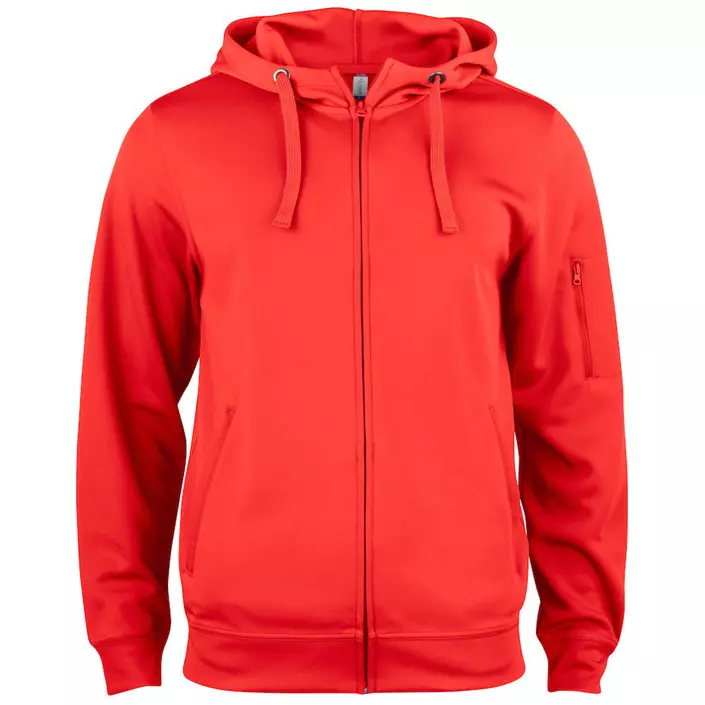 Clique Basis Active hoodie med blixtlås, Röd, large image number 0