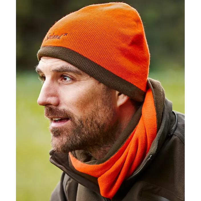 Seeland Ian reversible scarf, Hi-Vis Orange/Pine Green, Hi-Vis Orange/Pine Green, large image number 1