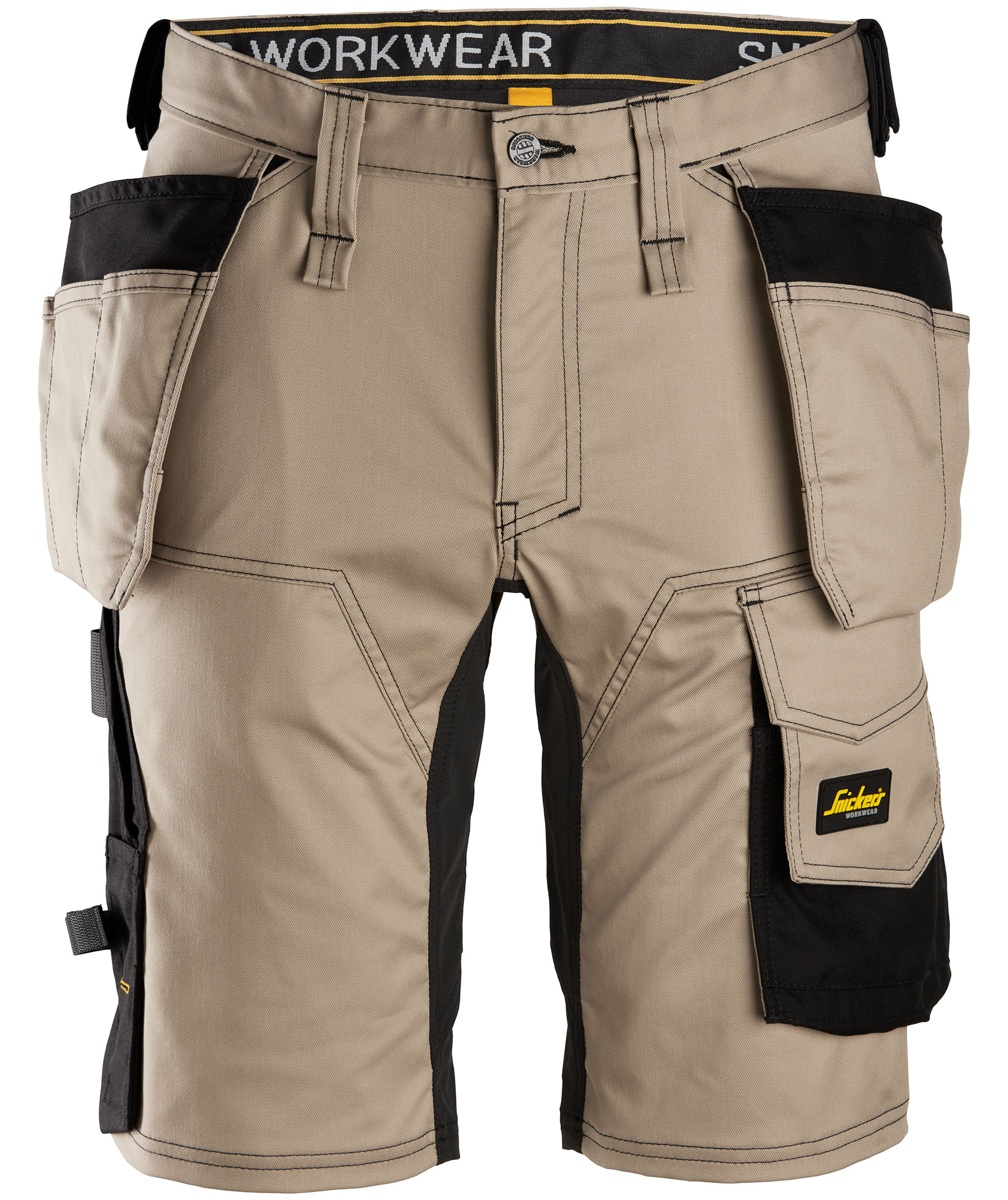 Snickers AllroundWork craftsman shorts 6141, Khaki/Black, Khaki/Black, swatch