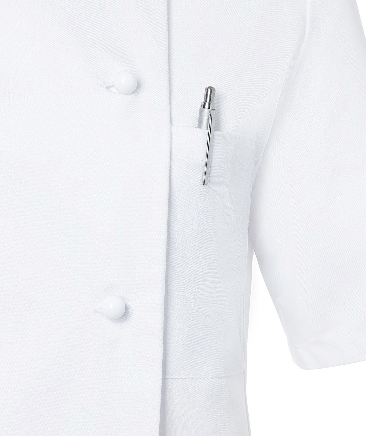 Karlowsky Pauline women's short-sleeved chefs jacket without buttons, White, large image number 5