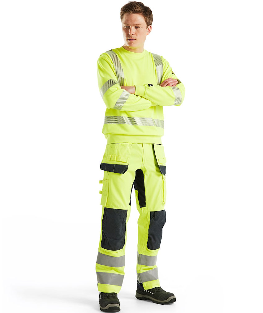 Bl&aring;kl&auml;der Multinorm sweatshirt, Hi-Vis Yellow