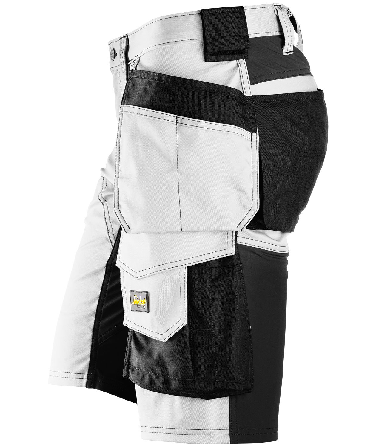 Snickers AllroundWork craftsman shorts 6141, White/Black, large image number 2