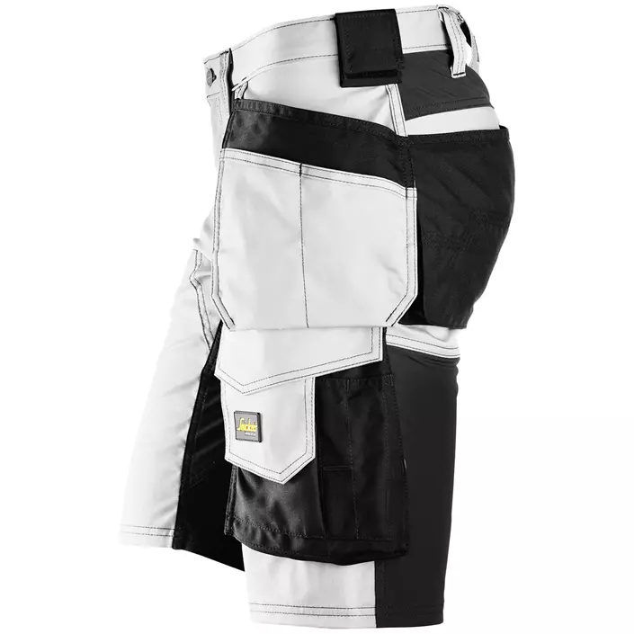Snickers AllroundWork craftsman shorts 6141, White/Black, large image number 2