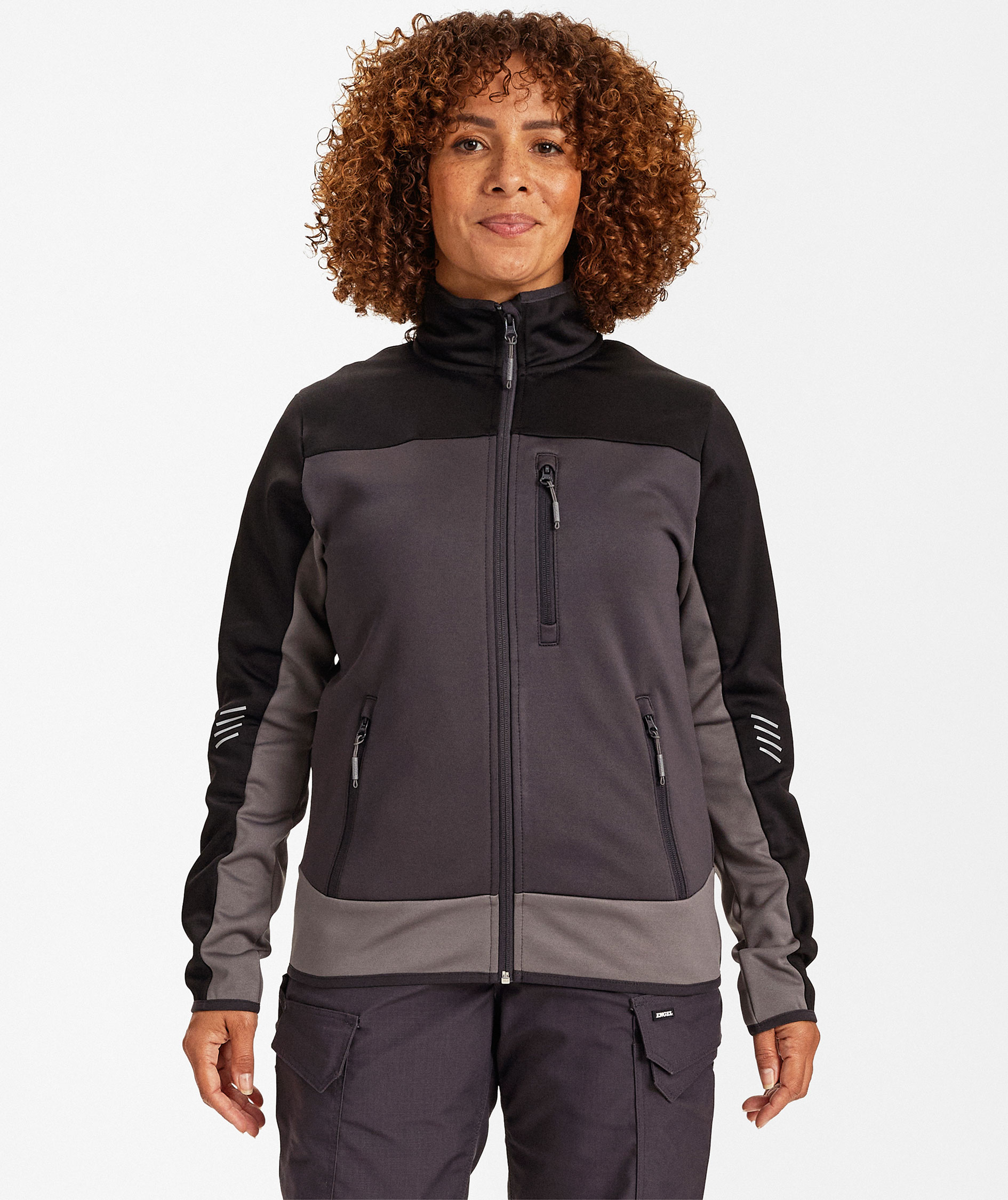 Engel Entire midlayer cardigan dam, Anthracite Grey/Black