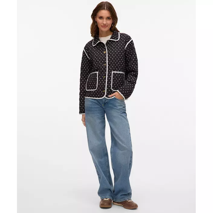 Vero Moda VMSANNE vattert jakke, Black/White Dots, large image number 4