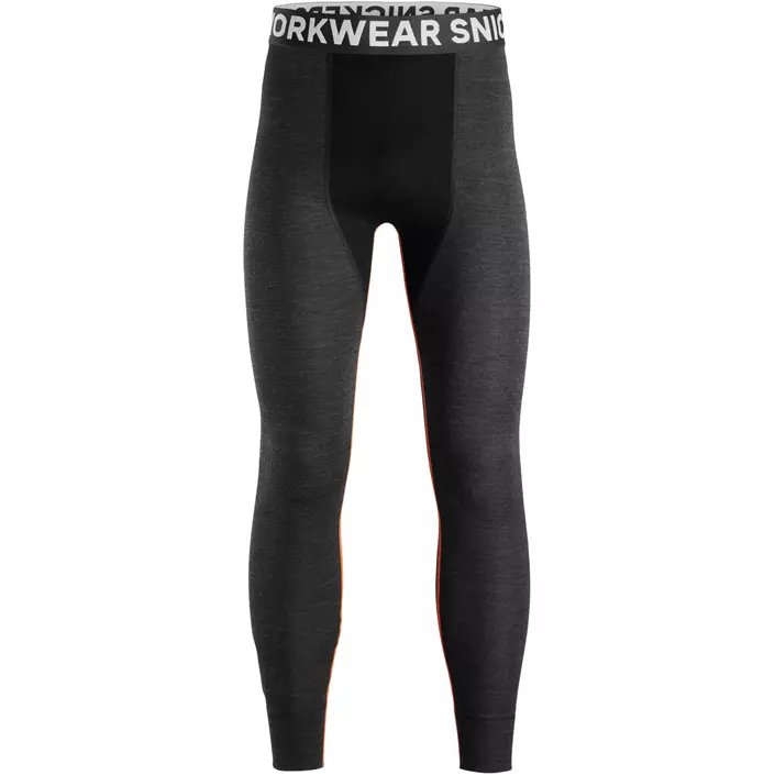 Snickers termounderbukser med merinould 9481, Anthracite Melange/Black, large image number 0