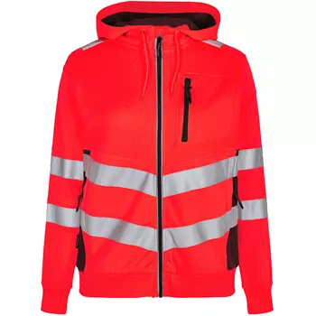 Engel Safety women's hoodie, Hi-vis Red/Black