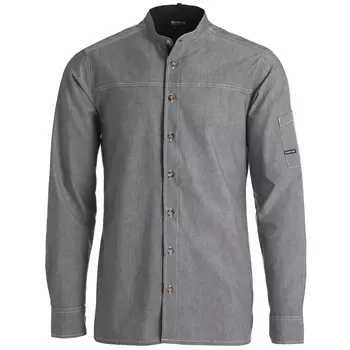 Kentaur modern fit kokkeskjorte/serveringsskjorte, Chambray Grå