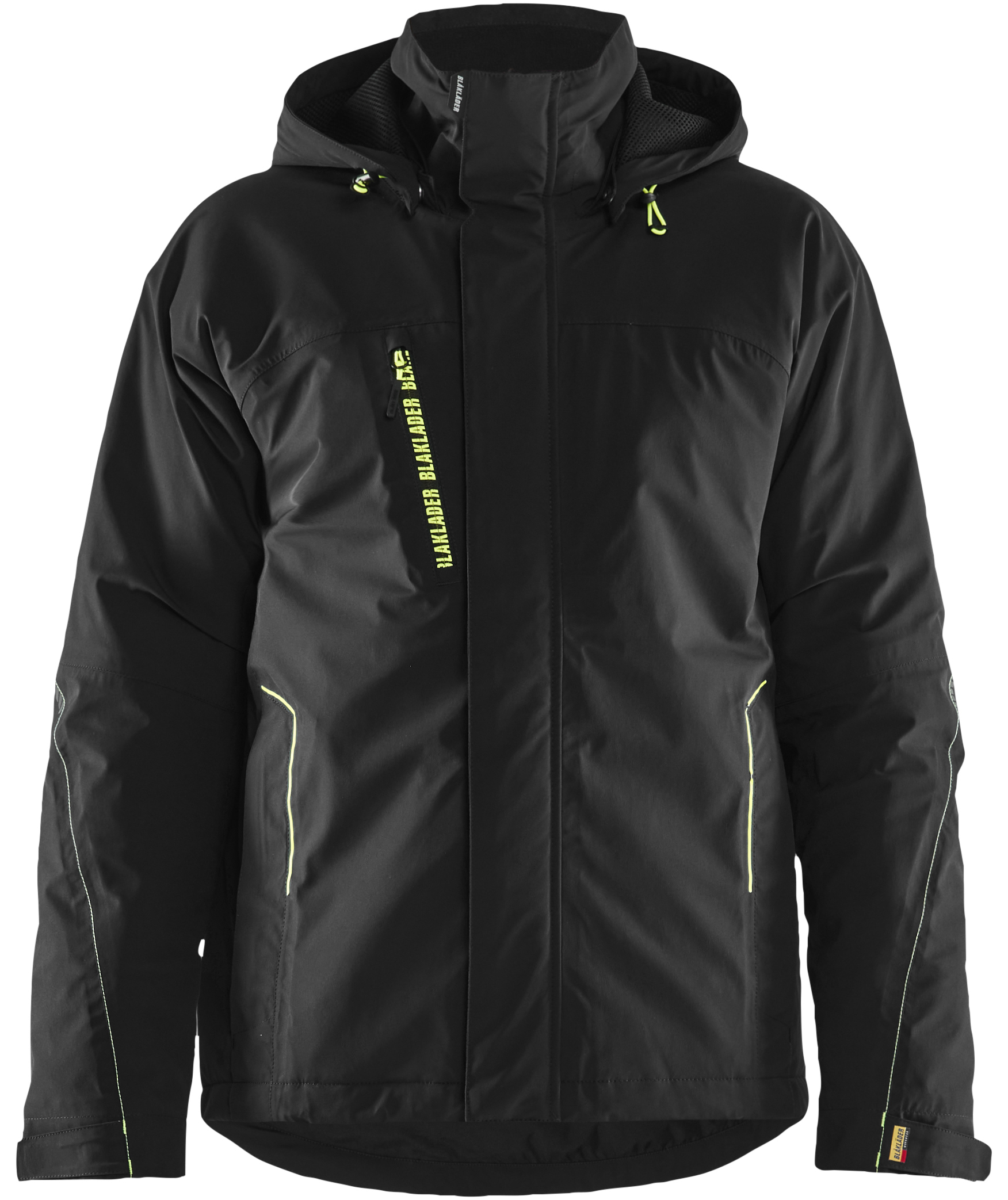 Bl&aring;kl&auml;der dame jakke full stretch, Svart/Hi-Vis Gul, large image number 0