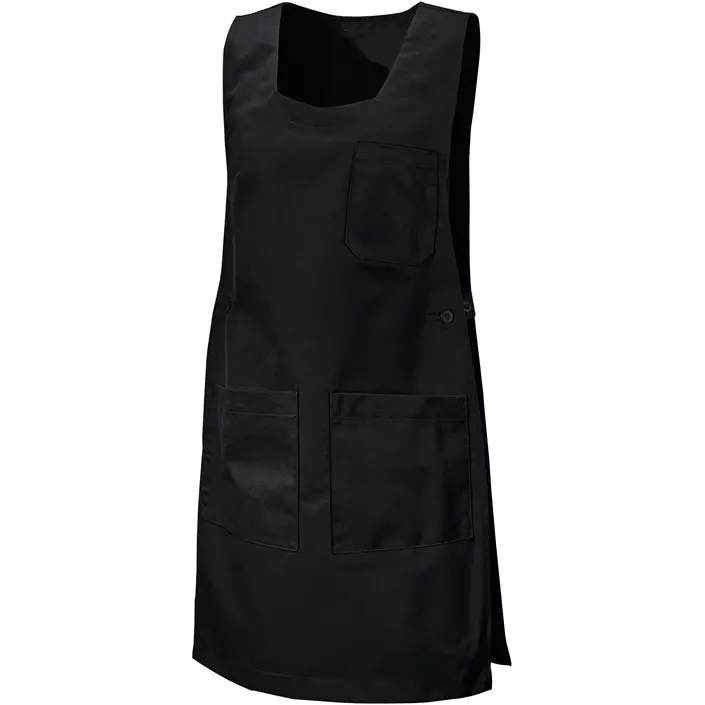 Hejco women's sandwich apron with pockets, Black, large image number 0