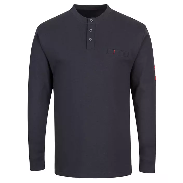 Portwest FR long-sleeved Grandad T-shirt, Marine Blue, large image number 0