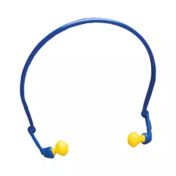 Uvex Flexicap banded ear plugs, Blue/Yellow