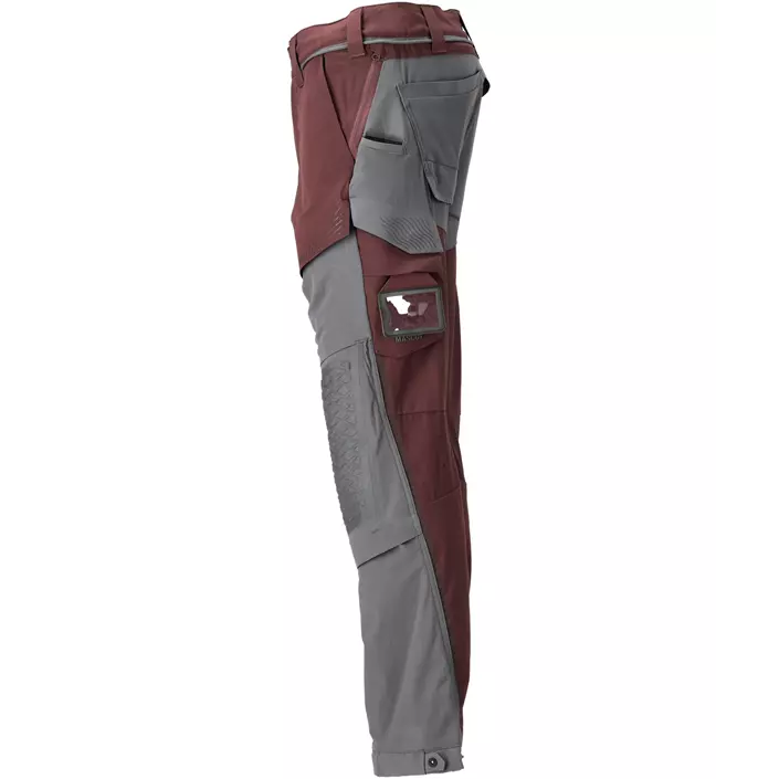 Mascot Customized work trousers full stretch, Bordeaux/Stone Grey, large image number 3