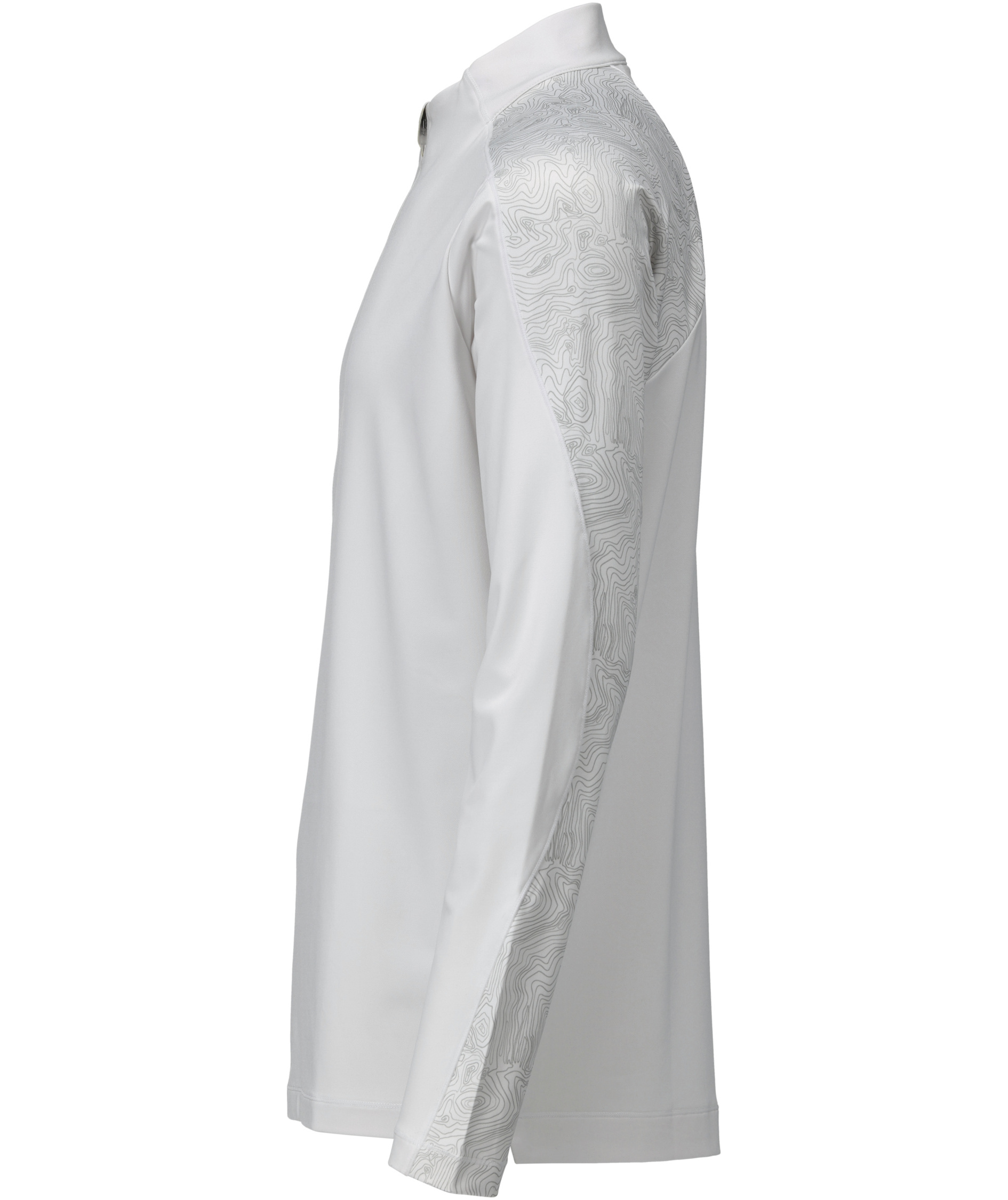 Mascot Customized half zip long-sleeved T-shirt, White, large image number 3