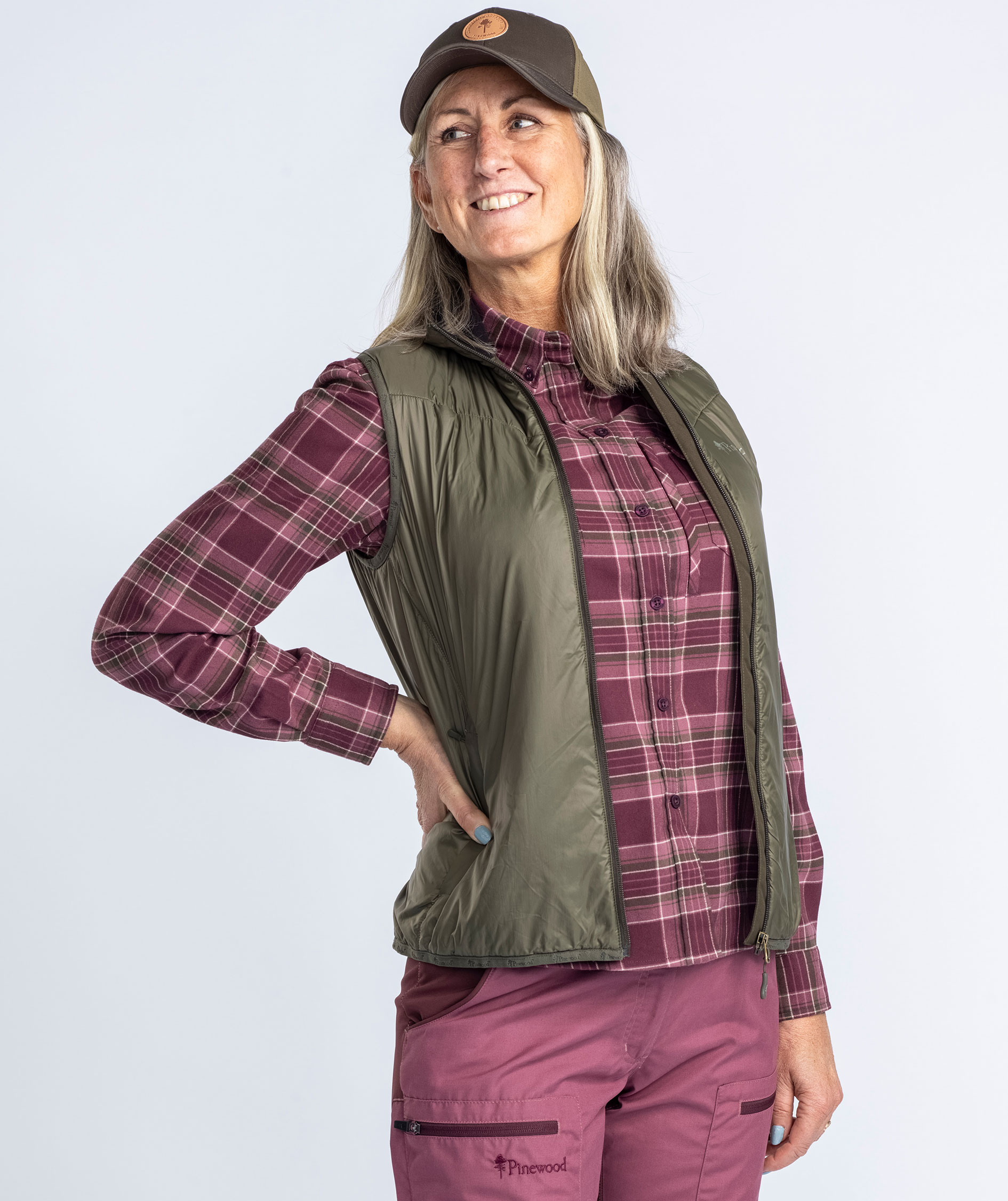 Pinewood Abisko Hiking Regular Fit dameskjorte, Plum, large image number 3