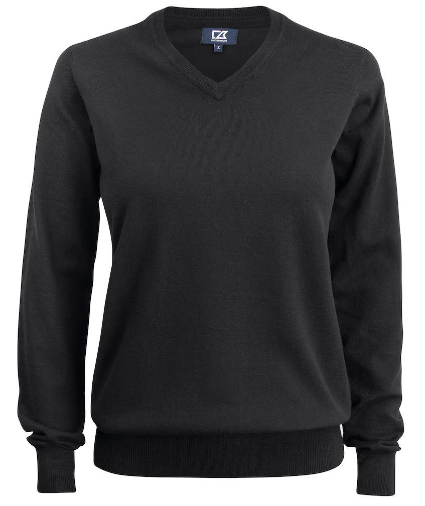 Cutter & Buck Oakville dame striktr&oslash;je, Sort, Sort, swatch