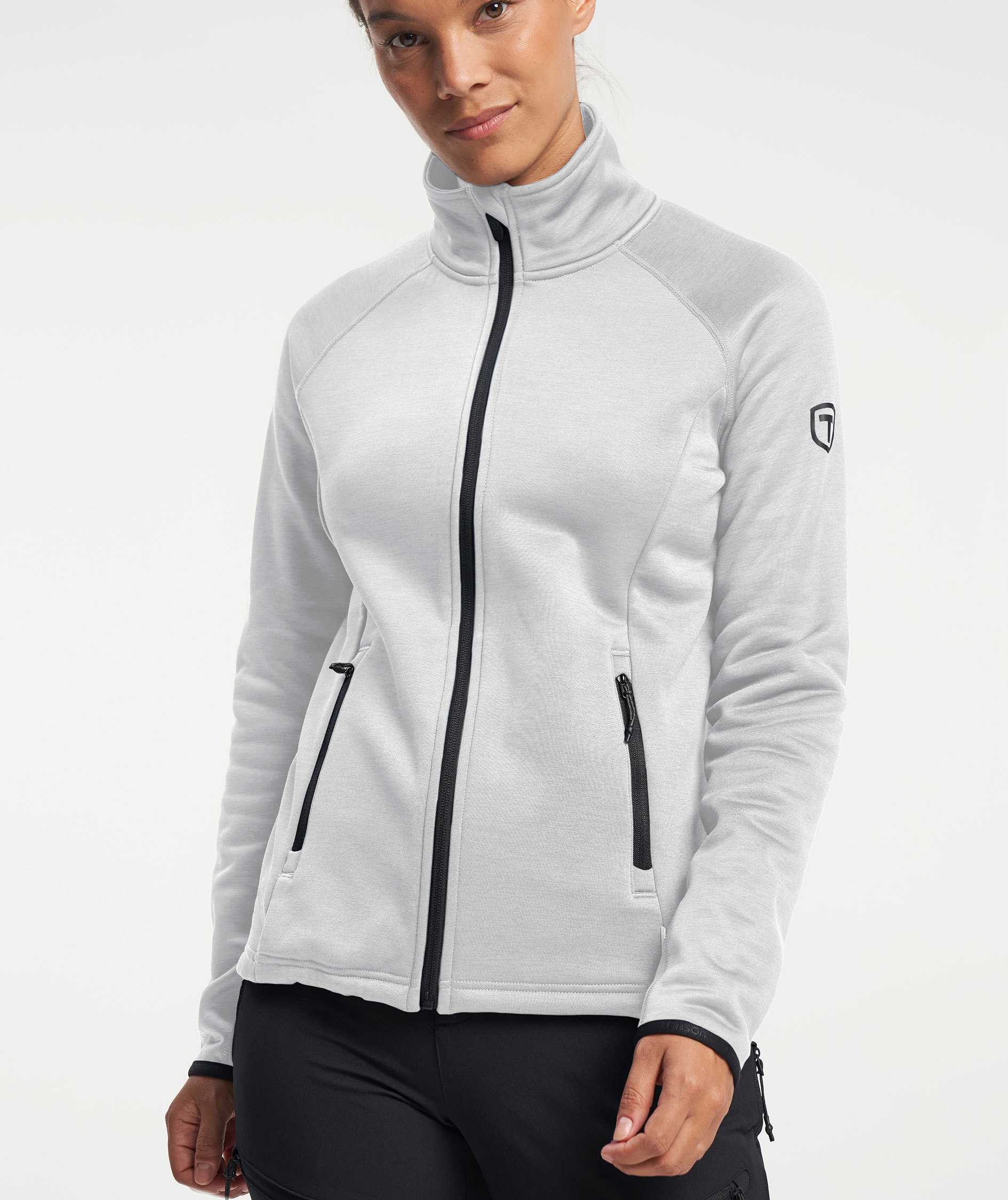 Tenson TXlite womens cardigan, Light Grey, large image number 6