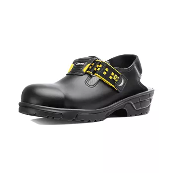 Arbesko 187 safety clogs with heel strap SB, Black