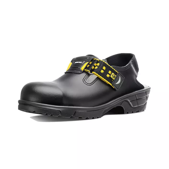 Arbesko 187 safety clogs with heel strap SB, Black, large image number 0
