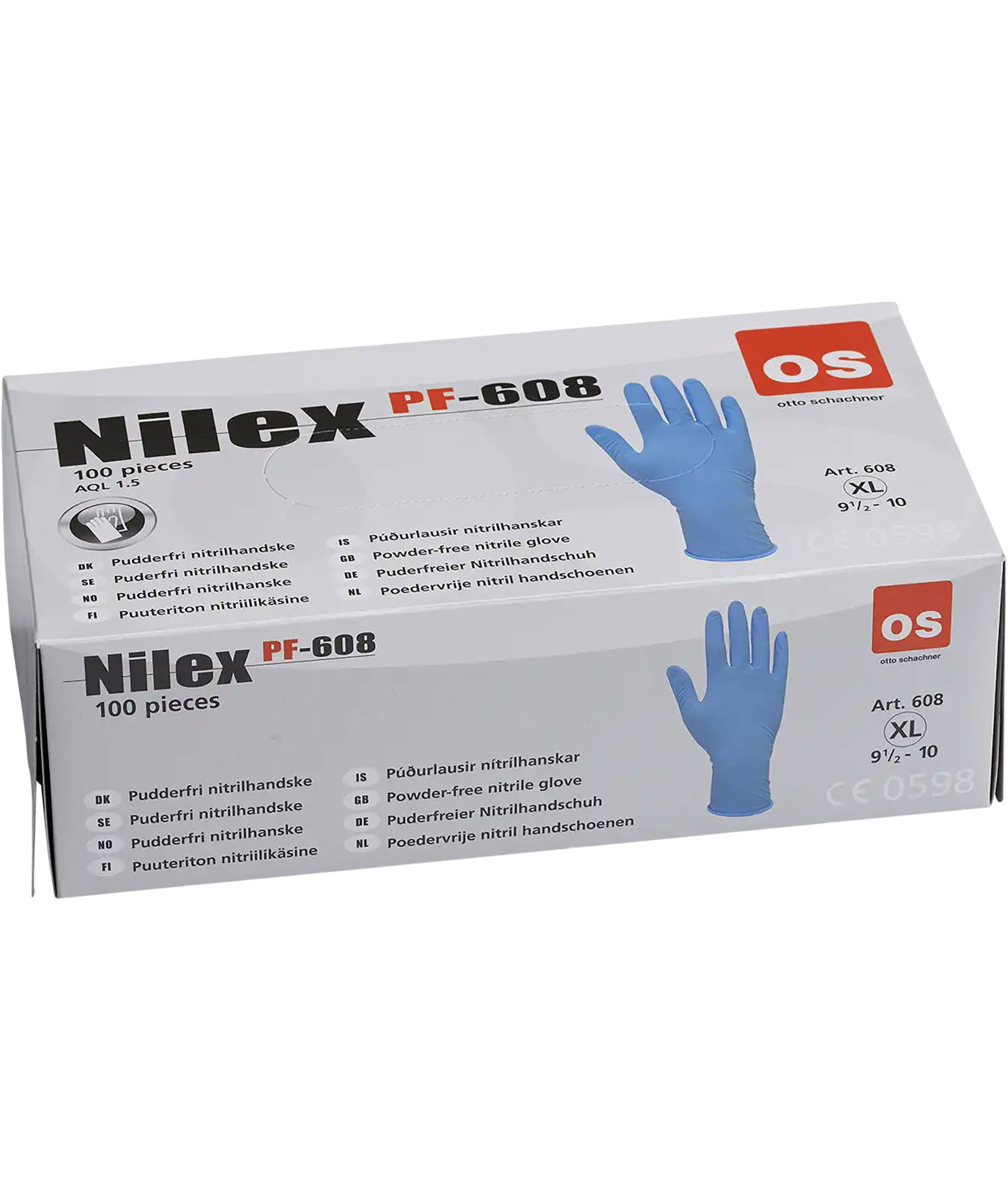 Nilex Black PF 608 nitril eng&aring;ngshandskar 100 st., Bl&aring;