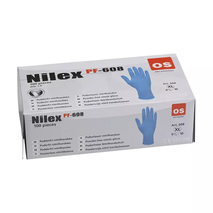 Nilex Black PF 608 nitril engangshandsker 100 stk, Blå, large image number 0