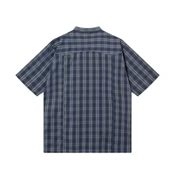 Kentaur kortärmad skjorta, Blå/Svart/Vit Rutig