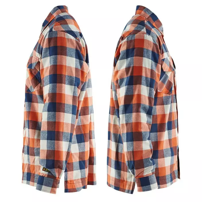 Blåkläder flannel lumberjack shirt with lining, Marine/Orange, large image number 2