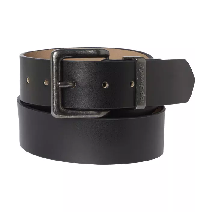 Top Swede leather belt SL60, Black, Black, large image number 0