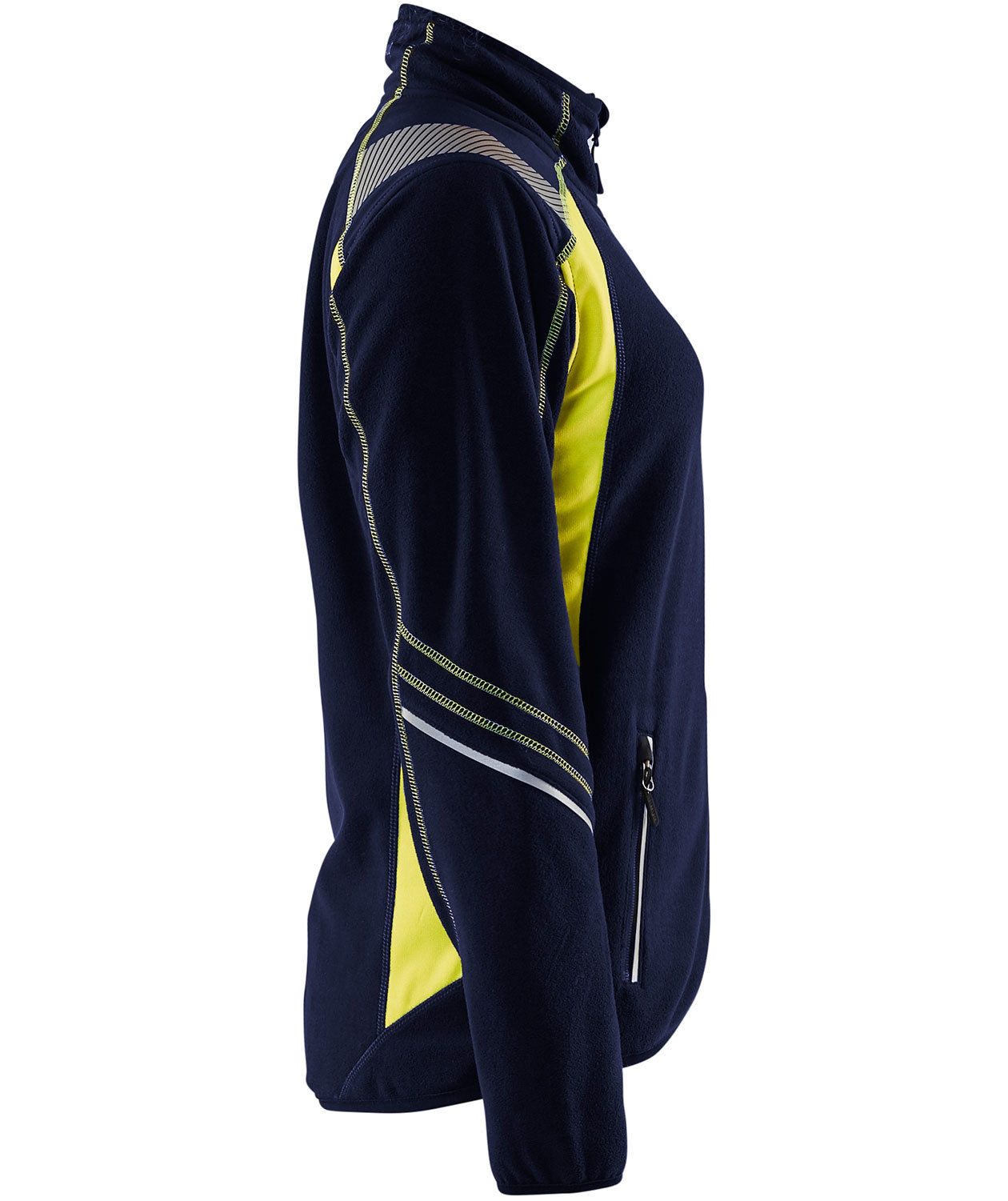 Bl&aring;kl&auml;der women's fleece jacket, Marine Blue/Yellow, large image number 3
