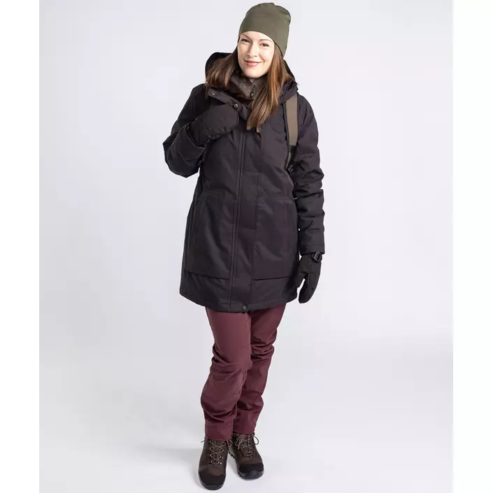 Pinewood dame vinter parkajakke, Black, large image number 7