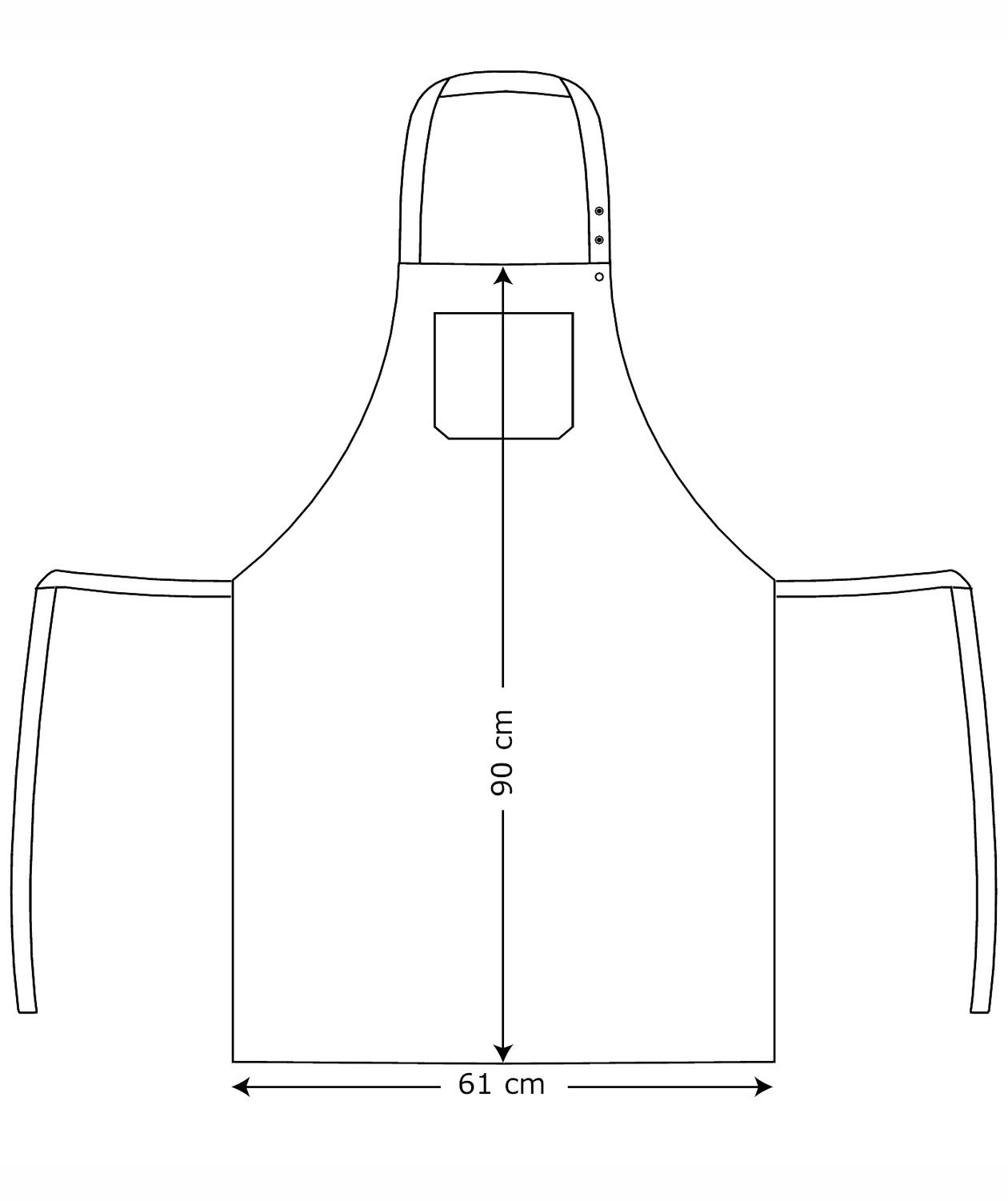 Kentaur bib apron with pocket